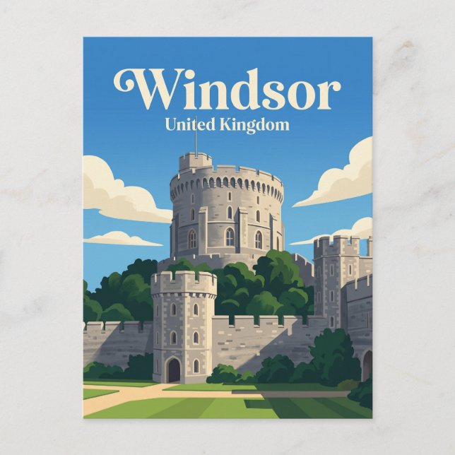 Windsor slott Storbritannien Vykort (Framsida)