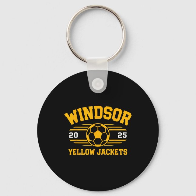 Windsor Yellow Jackets Fotboll Ll 2025  Nyckelring (Framsida)