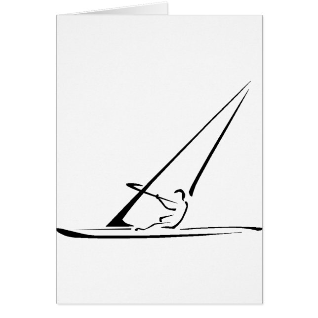 Windsurf förhöjde svart skisserar OBS kort (Framsidan)