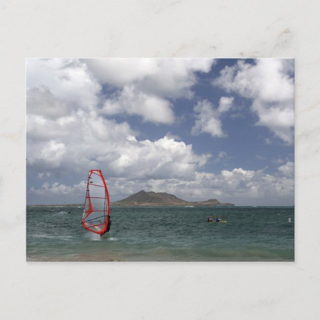 Windsurf i Hawaii Vykort (Framsida)