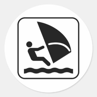 Windsurf Symbol Sticker Runt Klistermärke
