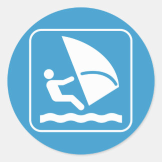Windsurf Symbol Sticker Runt Klistermärke