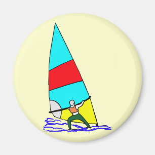 Windsurf Vivid Färg Magnet