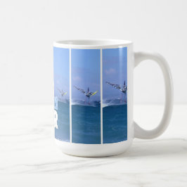 Windsurfare i luften-mugg kaffemugg