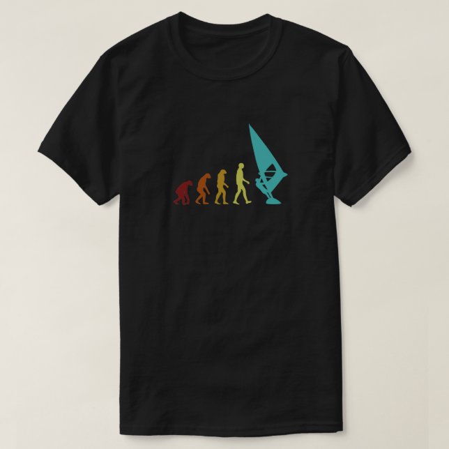 Windsurfen Evolution Surfer Vatten sport Windsurfe T Shirt (Design framsida)