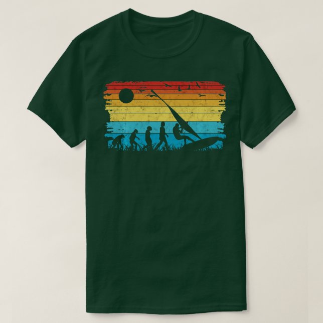 Windsurfer Evolution Retro Windsurfing Vintage Sur T Shirt (Design framsida)