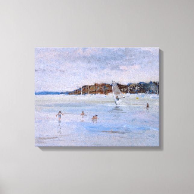 Windsurfer och Bathers Canvastryck (Framsida)