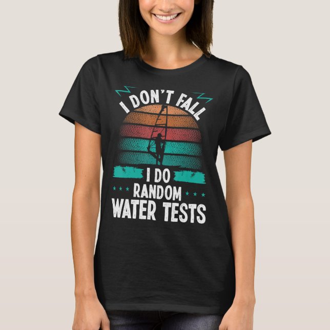 Windsurfer Random Vatten Tests Humor Windsurfing T Shirt (Framsida)
