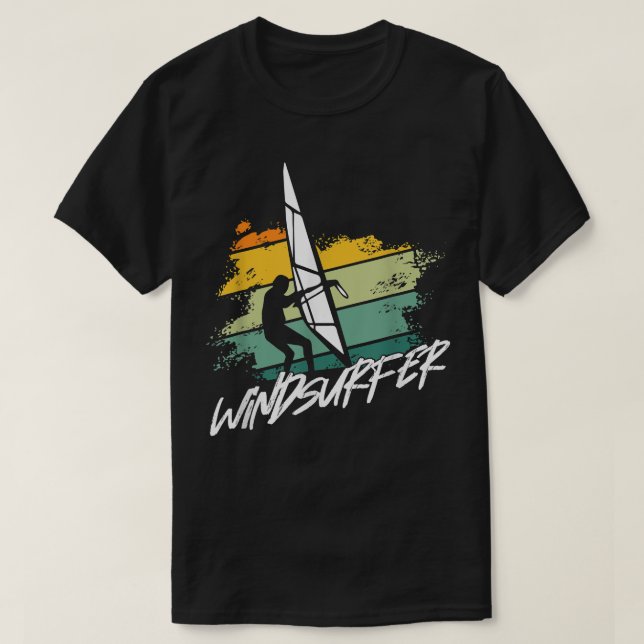 Windsurfer Wave Ocean Windsurfing Sailboarding Sur T Shirt (Design framsida)
