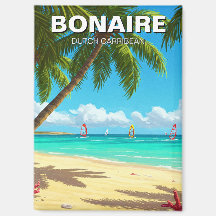 Windsurfers in Bonaire Dutch Caribbean