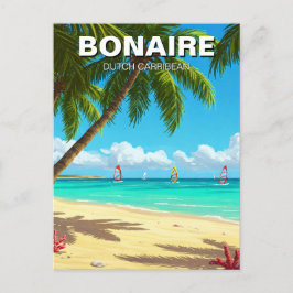 Windsurfers in Bonaire Dutch Caribbean Vykort