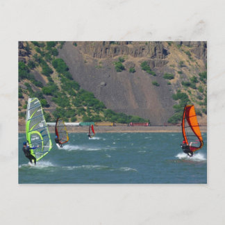 Windsurfers vid Huvan River Vykort