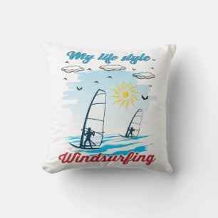 Windsurfing är mitt liv Stil Dekorativ kudde