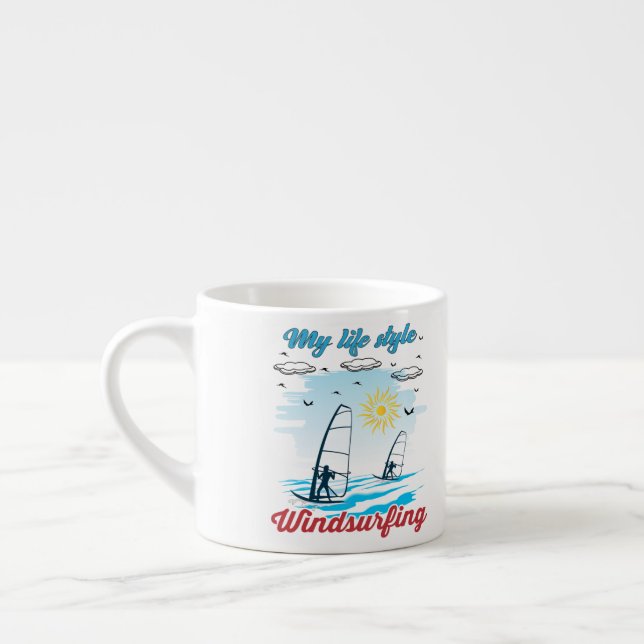 Windsurfing är mitt liv Stil Espressomugg (Vänster)