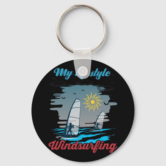 Windsurfing är mitt liv Stil Nyckelring (Framsida)