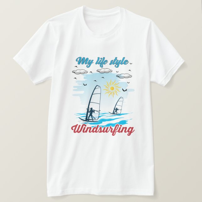 Windsurfing är mitt liv Stil T Shirt (Design framsida)