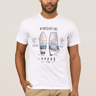 Windsurfing Equipment Board, Sail and Fins Lexicon T Shirt