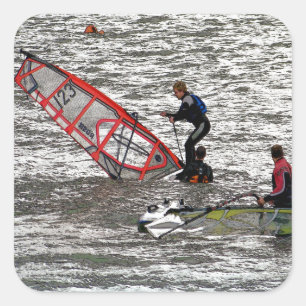WINDSURFING FYRKANTIGT KLISTERMÄRKE
