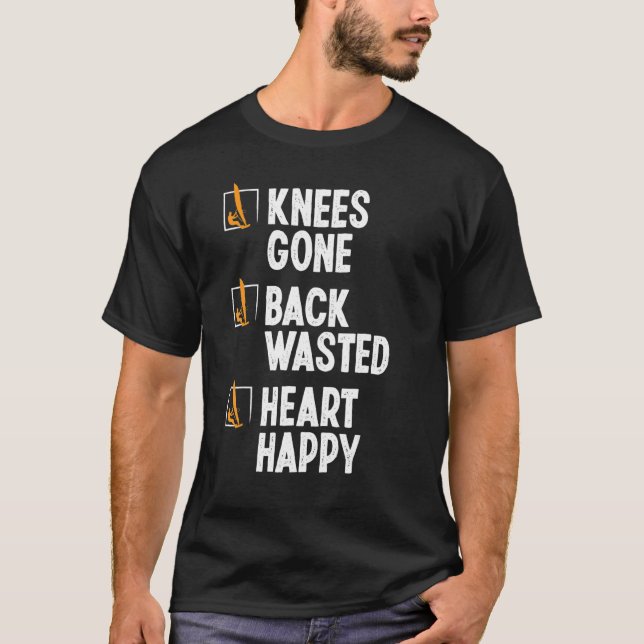 Windsurfing Knee Injury Back Surgery Funny Windsur T Shirt (Framsida)