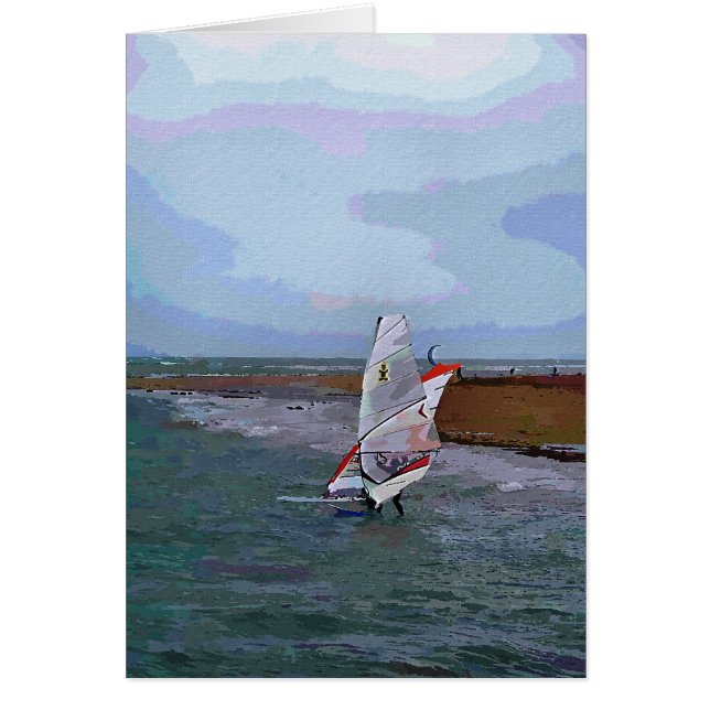 WINDSURFING-kort Hälsningskort (Framsidan)