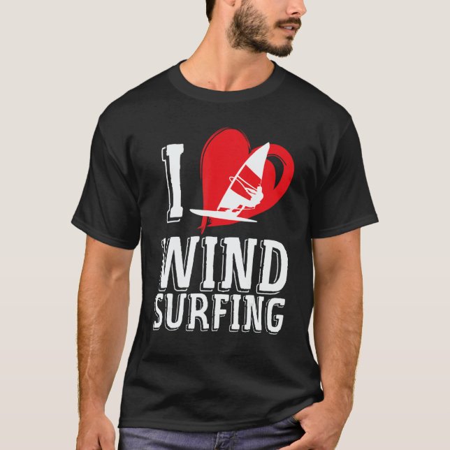 Windsurfing Love Windsurf Surfing Windsurfer T Shirt (Framsida)