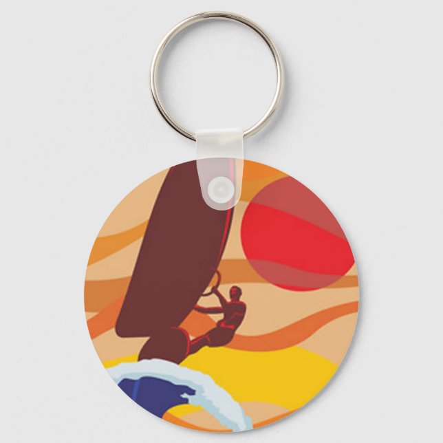 Windsurfing-orange Nyckelring (Framsida)