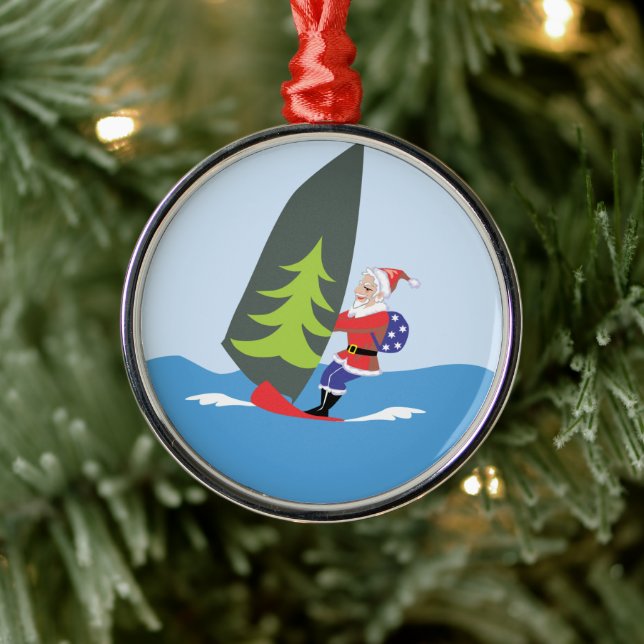 Windsurfing Santa Ornament (Träd)
