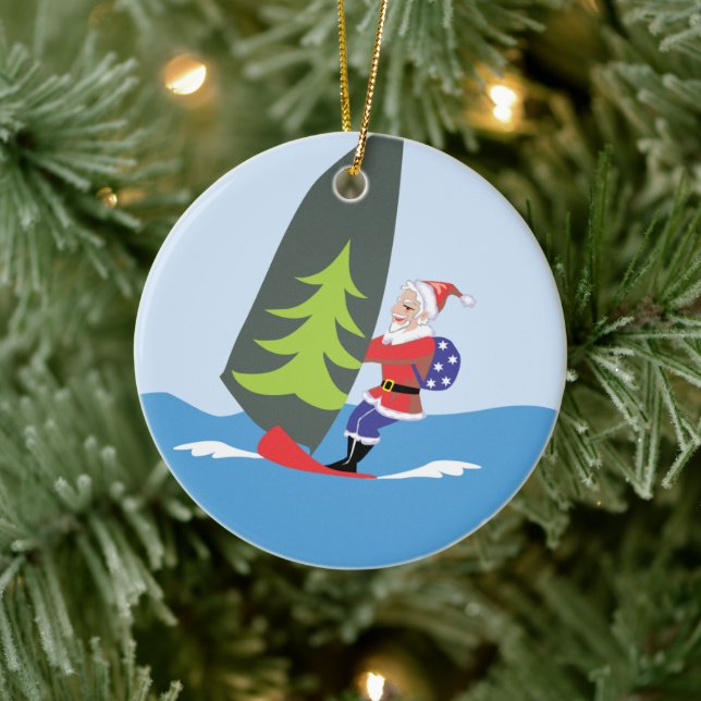 Windsurfing Santa Ornament (Träd)