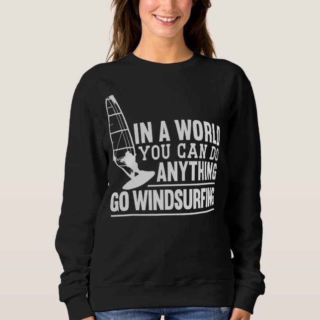 Windsurfing Surfing Board Water Sports T Shirt (Framsida)
