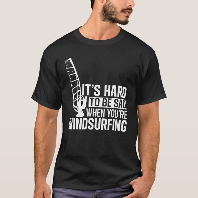 Windsurfing Surfing Board Water Sports T Shirt (Framsida)