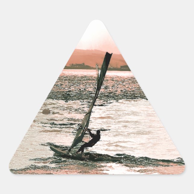 WINDSURFING TRIANGELFORMAT KLISTERMÄRKE (Framsida)