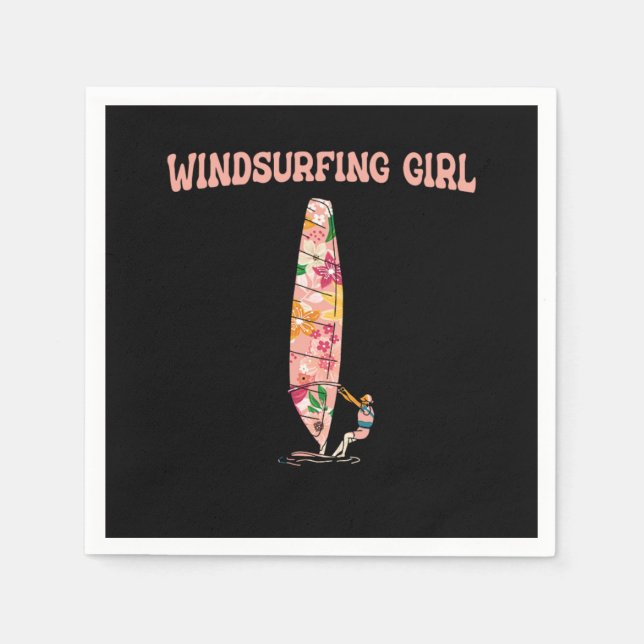 Windsurfing Windsurf Windsurfer Pappersservett (Framsidan)