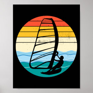 Windsurfing Windsurf Windsurfer Surfa Vatten sport Poster