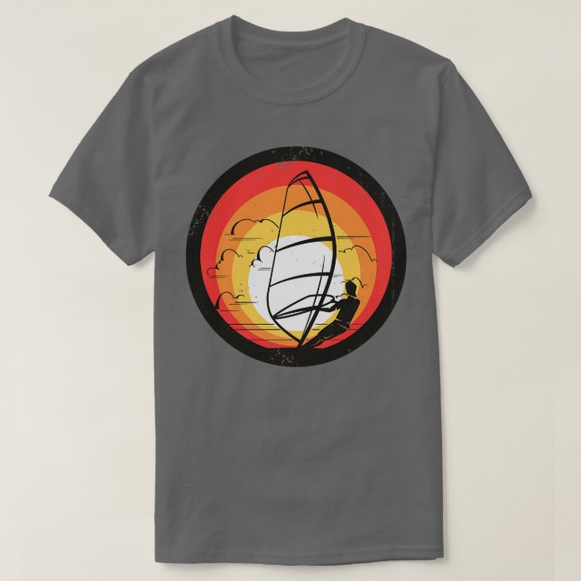 Windsurfing Windsurfer Retro Surfer T Shirt (Design framsida)