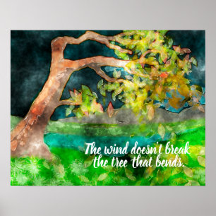 Windsweg Träd Poster