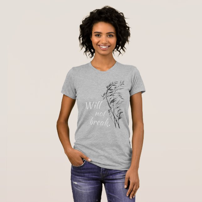 Windswept Bamboo, bent bamboo T Shirt (Hel framsida)