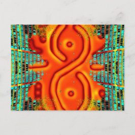 Windswept Extreme Design Orange Urban Futurism Vykort