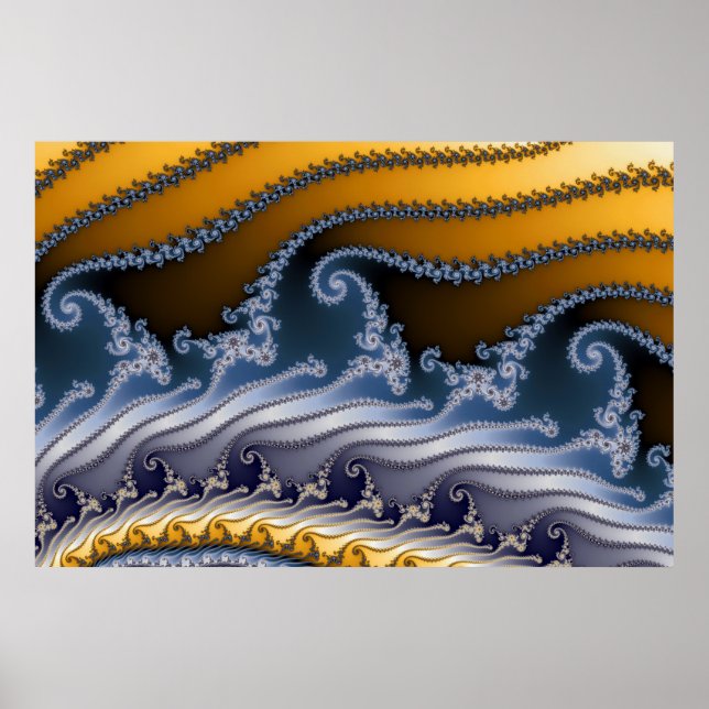 Windswept Fractal Art Poster (Framsidan)