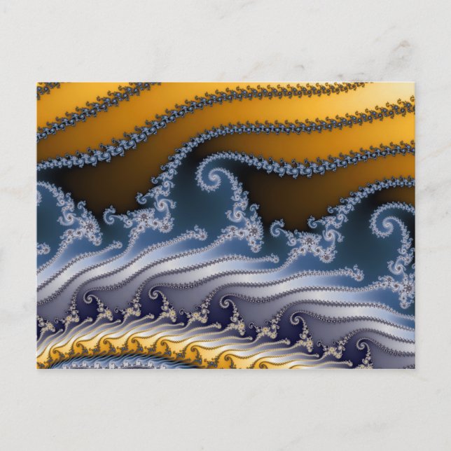 Windswept Fractal Art Vykort (Framsida)