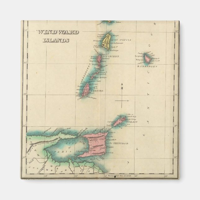 Windwardöarna Magnet (Framsidan)