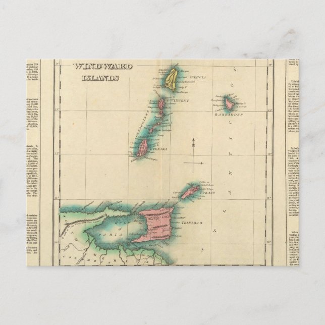 Windwardöarna Vykort (Framsida)