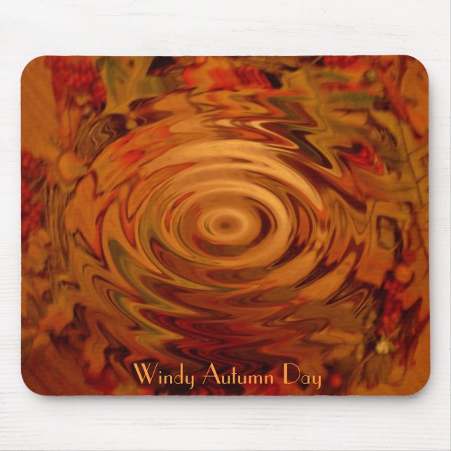 Windy Autumn Day Mousepad Musmatta (Framsidan)
