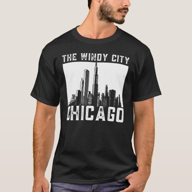 Windy City Chicago T Shirt (Framsida)