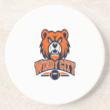Windy City Football Angry Bear Mascot Sports Fan A