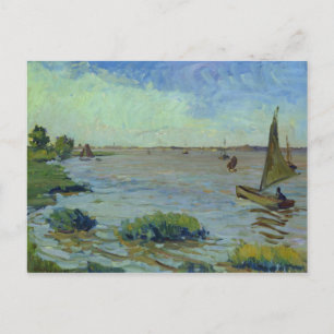 Windy Day on the Elbe, 1911 Vykort