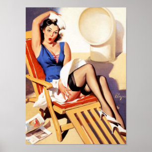 Windy på Dekk Pin Up Poster