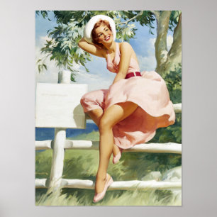 Windy på Fence Pin Up Poster