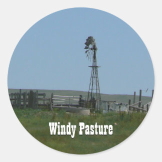 Windy Pasture Runt Klistermärke