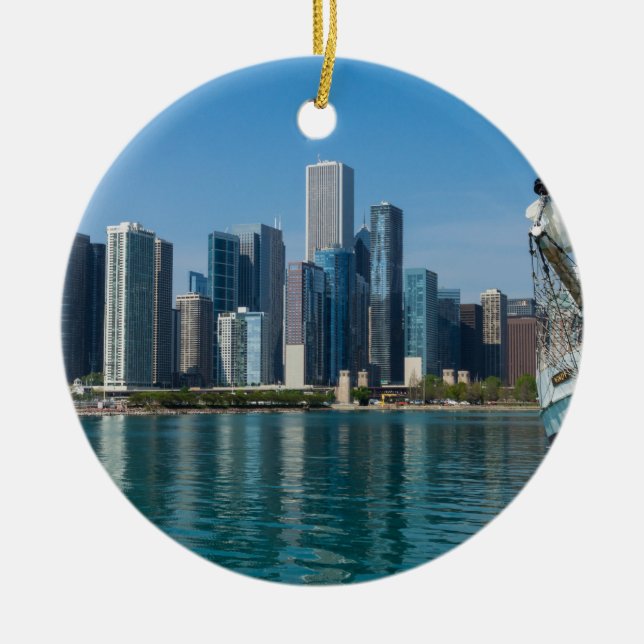 Windy Sailing Julgransprydnad Keramik (Framsidan)