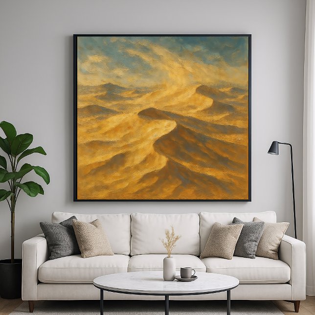 Windy Sand Dunes - Pastel Painterly Stil Art Poster (Skapare uppladdad)